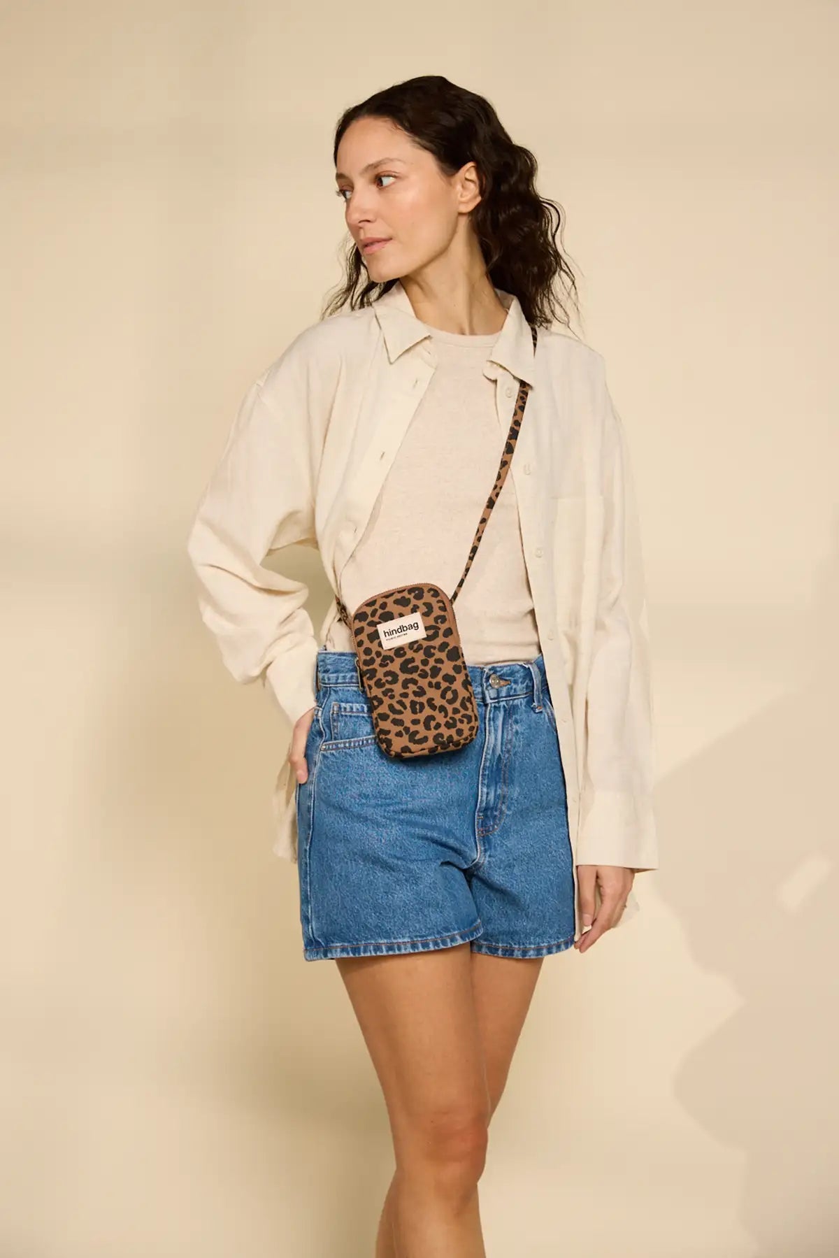 Taštička na mobil HINDBAG Bill Leopard Cinnamon | Lavly.cz