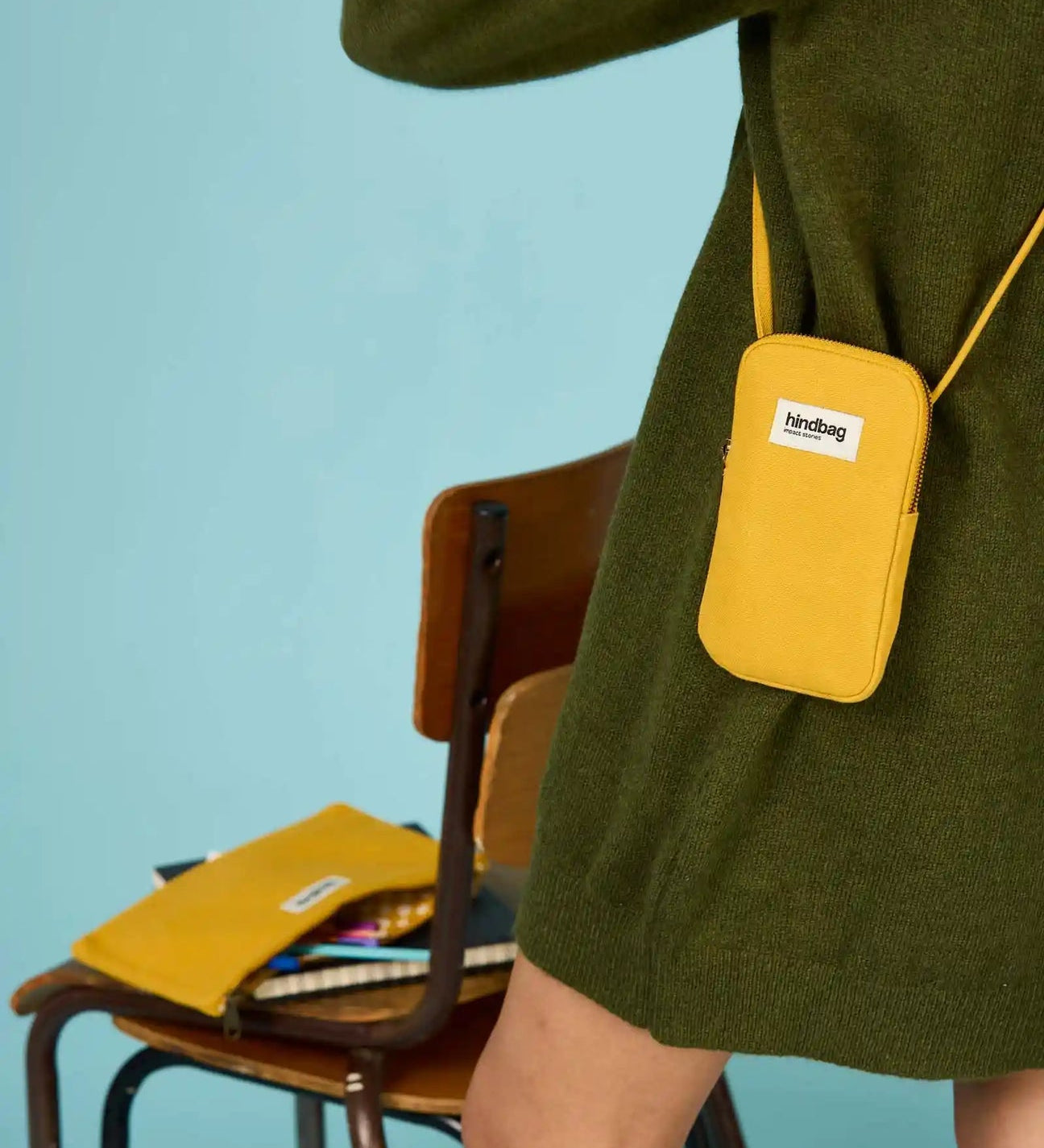 Taštička na mobil HINDBAG Bill Saffron | Stylové doplňky pro děti a ženy | Lavly.cz