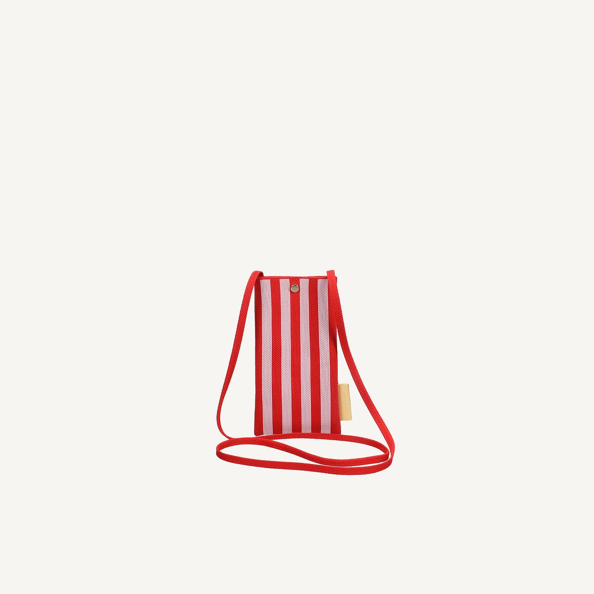 Taštička na mobil THE STICKY SIS CLUB Knitted Stripes Cerise + Ballet | Lavly.cz