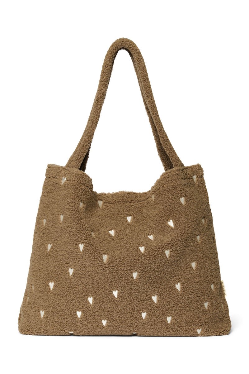 Teddy taška STUDIO NOOS Brown Hearts | Stylové doplňky pro děti a ženy | Lavly.cz