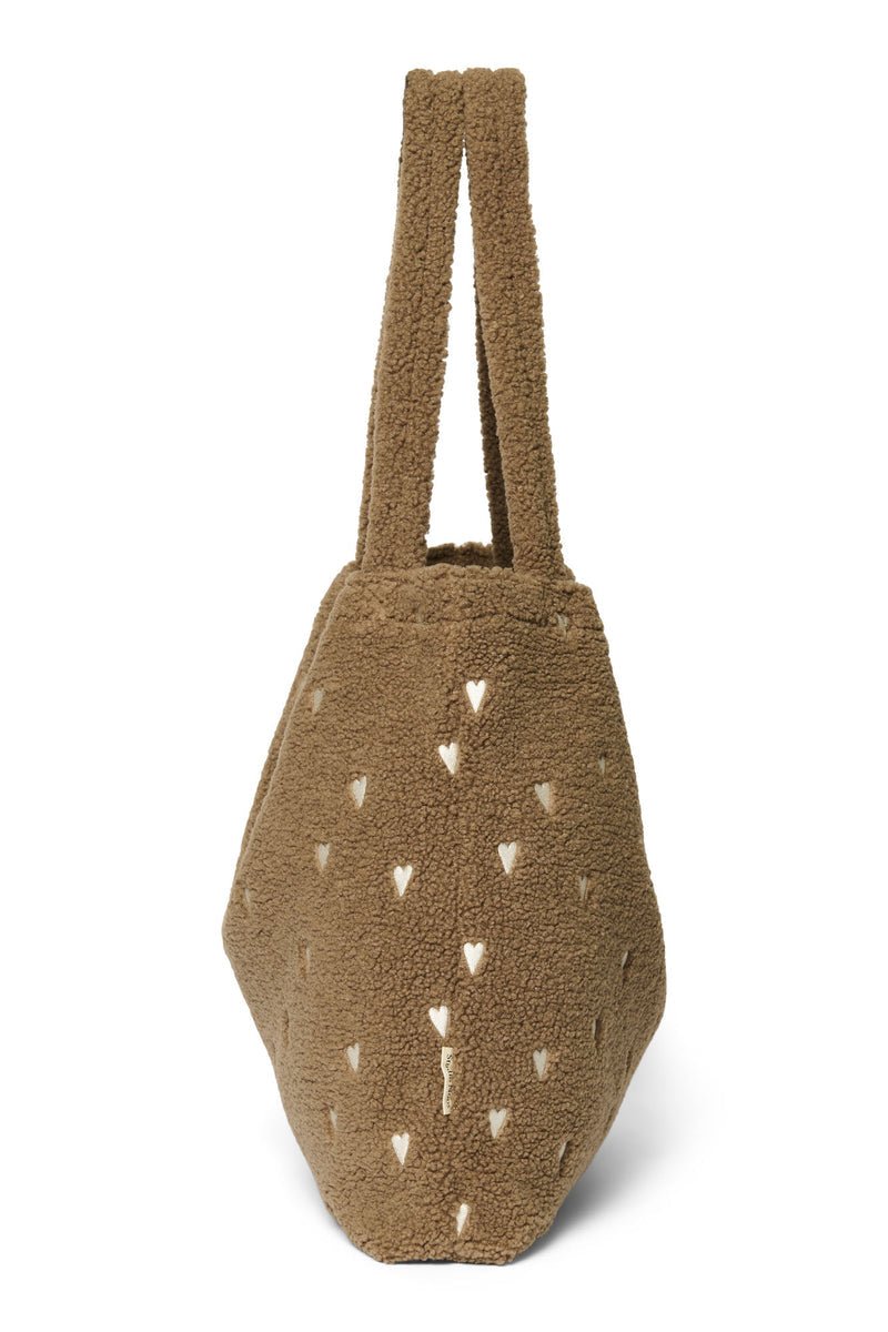 Teddy taška STUDIO NOOS Brown Hearts | Stylové doplňky pro děti a ženy | Lavly.cz