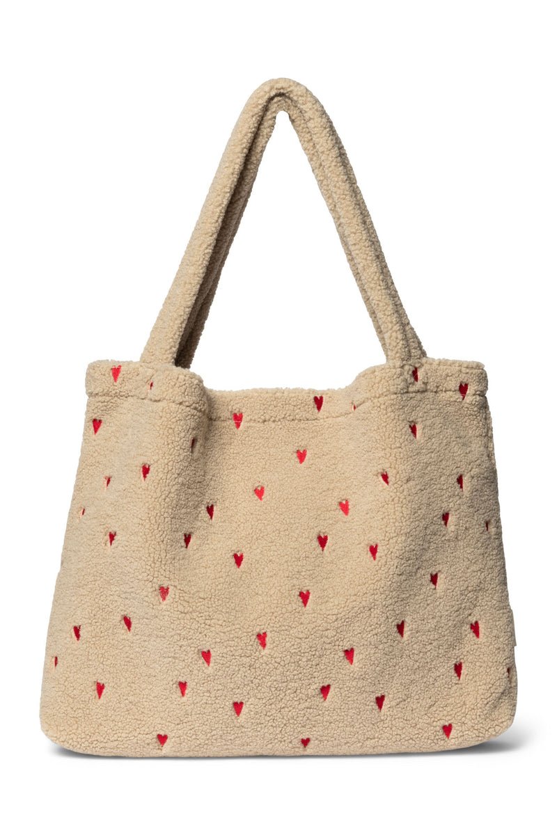 Teddy taška STUDIO NOOS Ecru Hearts | Stylové doplňky pro děti a ženy | Lavly.cz