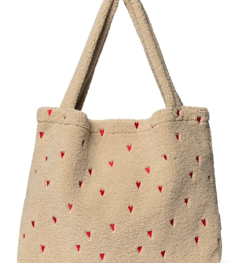 Teddy taška STUDIO NOOS Ecru Hearts | Stylové doplňky pro děti a ženy | Lavly.cz