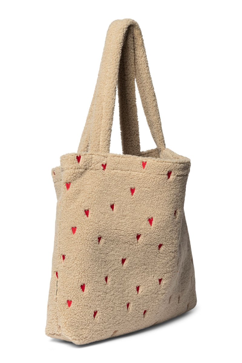 Teddy taška STUDIO NOOS Ecru Hearts | Stylové doplňky pro děti a ženy | Lavly.cz