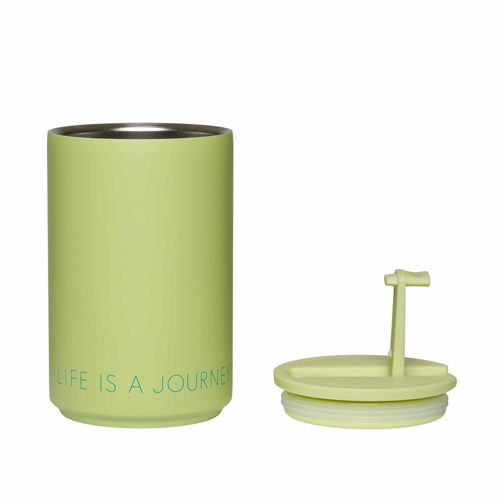 Termohrnek DESIGN LETTERS Life is a Journey Lime | Stylové doplňky pro děti a ženy | Lavly.cz
