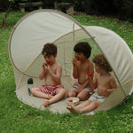 Velký plážový stan UV50+ KONGES SLOJD Lemon Tea Stripe | Lavly.cz