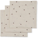 Set tří mušelínových plen / swaddlerů Konges Slojd - Cherry - Lavly