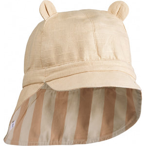 Oboustranný letní klobouk LIEWOOD Gorm Pruhy Pale Tuscany / Sandy