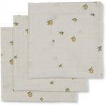 Set tří mušelínových plen / swaddlerů Konges Slojd - Lemon - Lavly