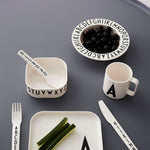 Dárkový kufřík s personalizovaným nádobím pro děti DESIGN LETTERS - Lavly
