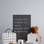 Dárkový kufřík s personalizovaným nádobím pro děti DESIGN LETTERS - Lavly