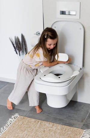 Dětské sedátko na toaletu KINDSGUT Velryba Světle šedé