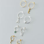 Kruhové náušnice zlaté, 24 mm - DESIGN LETTERS - Lavly