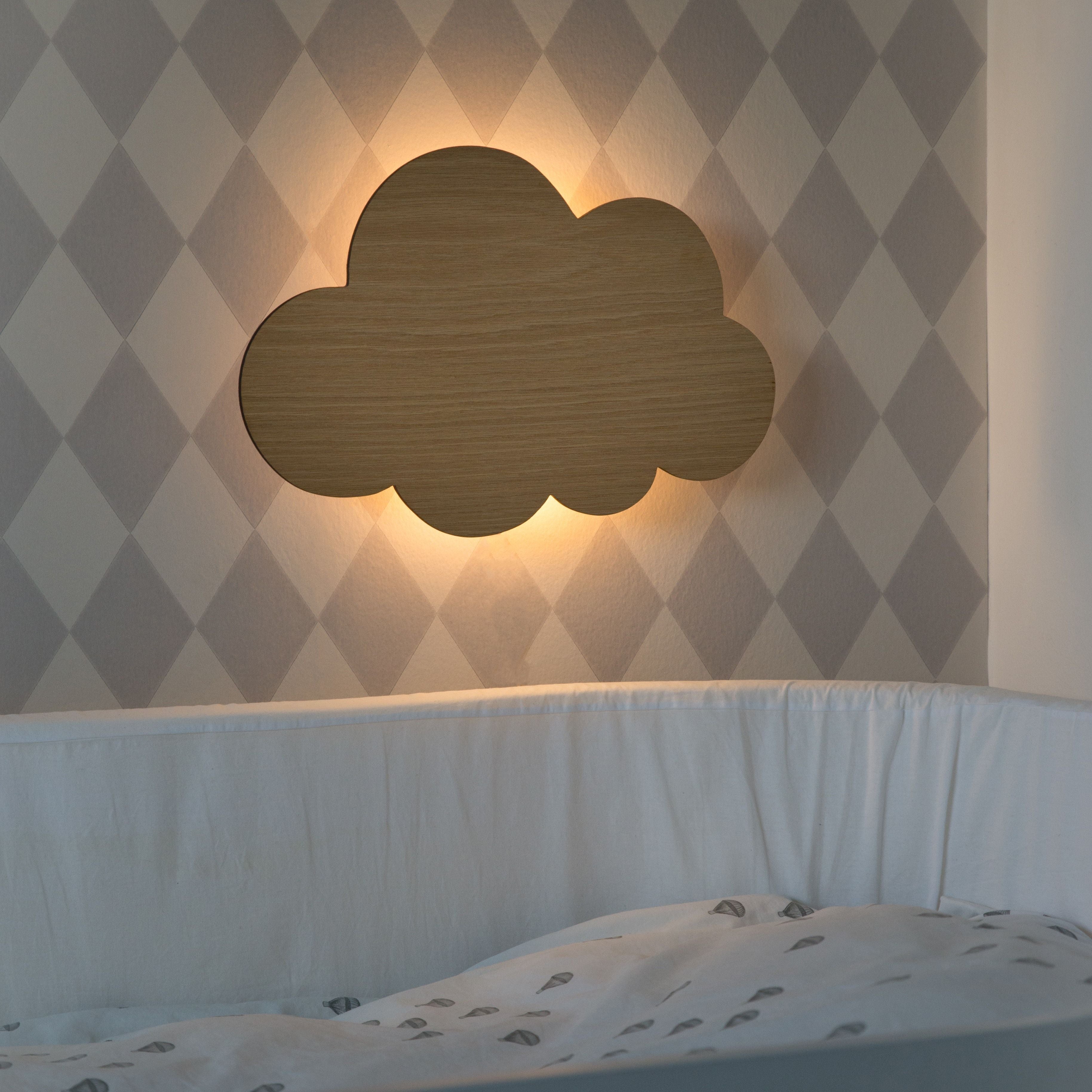 Dotyková nástěnná lampa MASELIVING Obláček dub - Lavly.cz