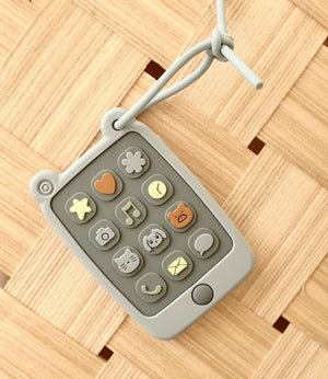 Silikonová hračka / kousátko LIEWOOD telefon modrý