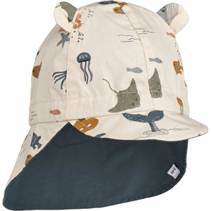Oboustranný letní klobouk LIEWOOD Gorm Mořský svět Sandy