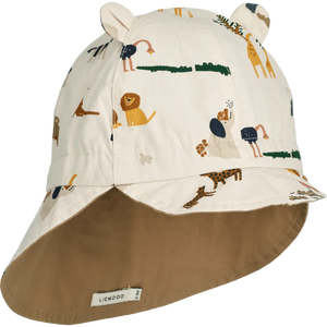 Oboustranný letní klobouk LIEWOOD Gorm Zvířátka All Together Sandy