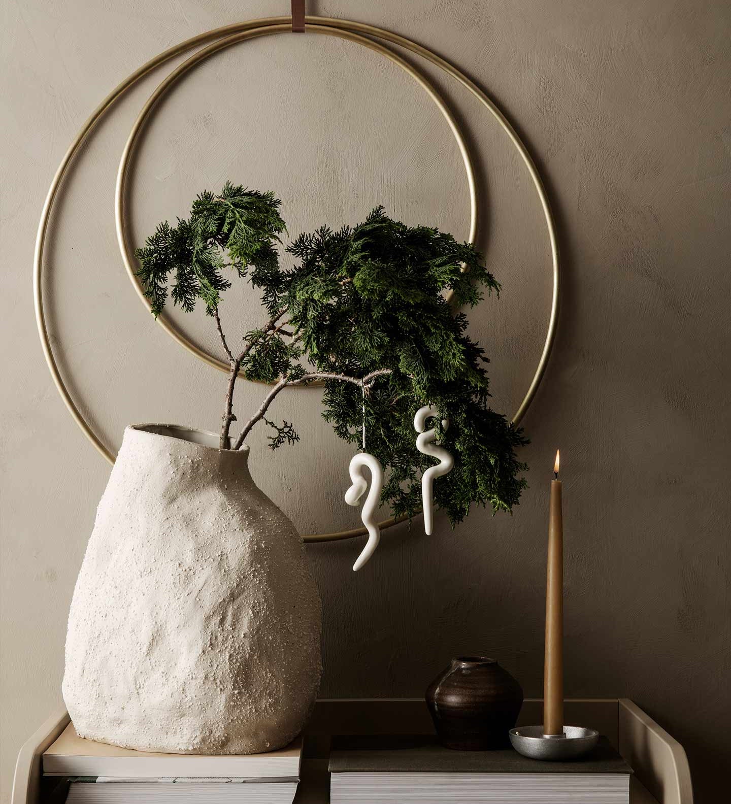Dekorační kruh FERM LIVING Brass | Stylové doplňky pro děti a ženy | Lavly.cz