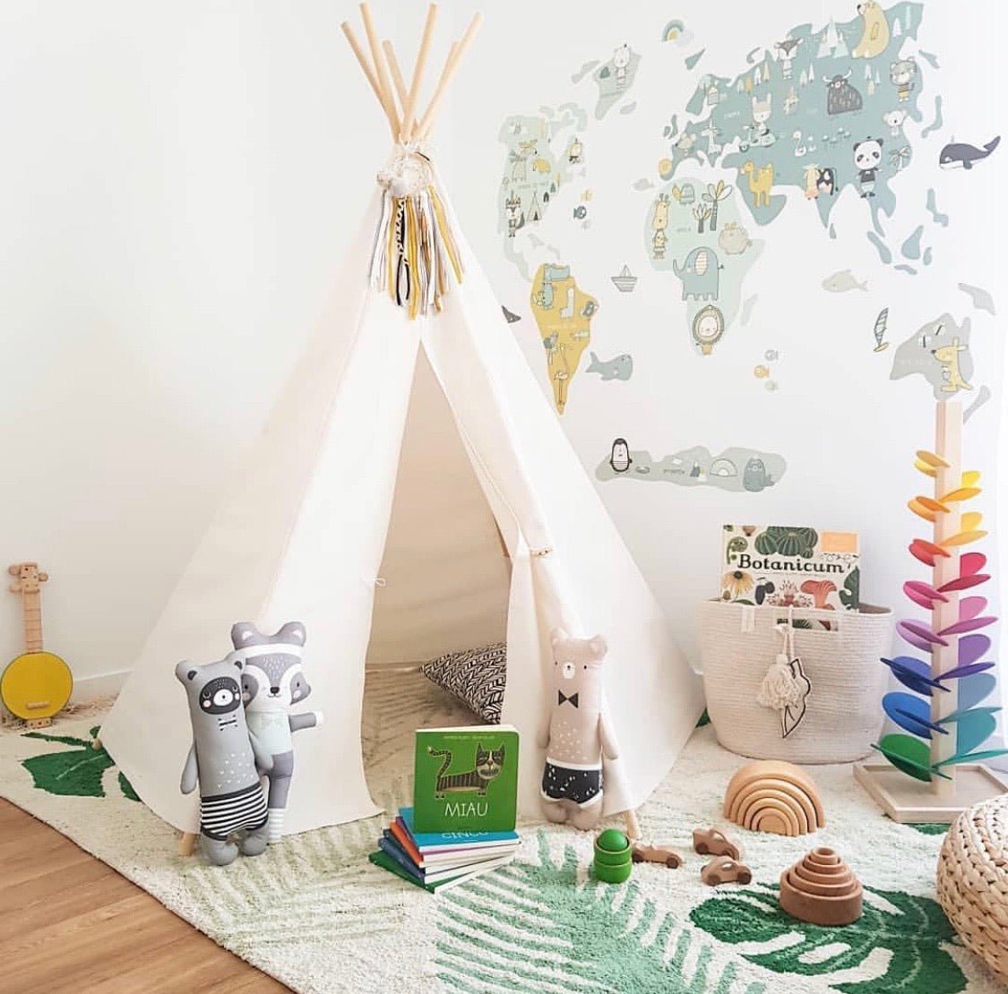 Dětský koberec LORENA CANALS Tropical Green | Stylové doplňky pro děti a ženy | Lavly.cz