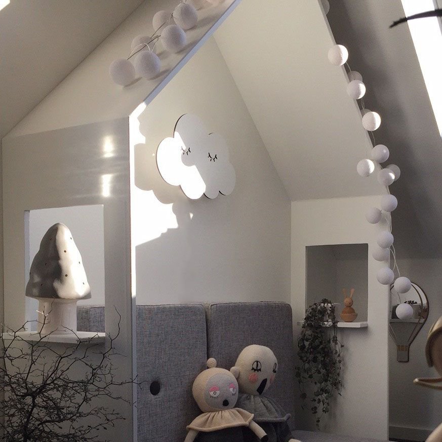 Dotyková nástěnná lampa MASELIVING Spící obláček bílý | Stylové doplňky pro děti a ženy | Lavly.cz