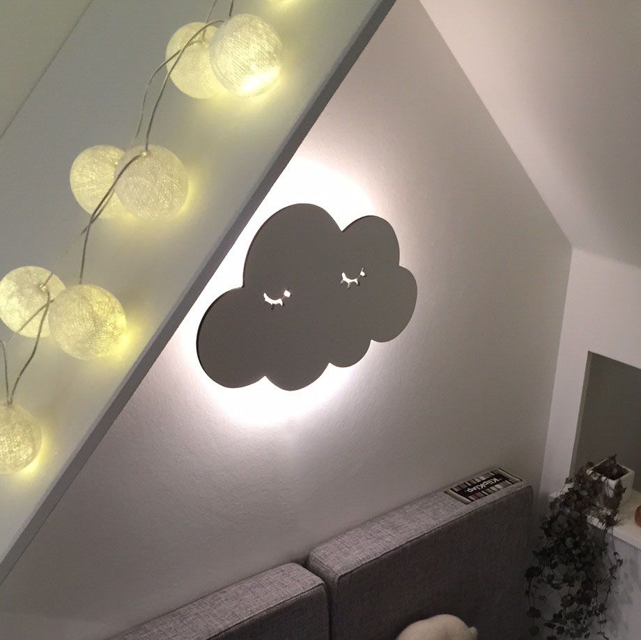 Dotyková nástěnná lampa MASELIVING Spící obláček bílý | Stylové doplňky pro děti a ženy | Lavly.cz
