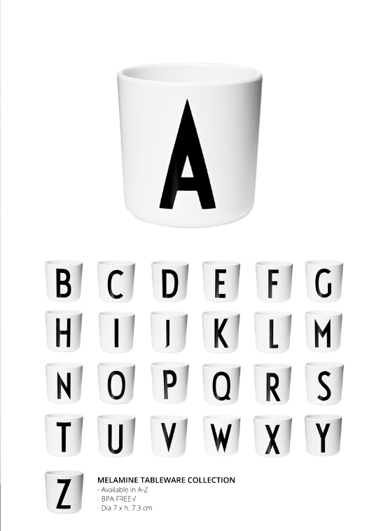 Dětský personalizovaný kelímek s písmenem DESIGN LETTERS - Lavly