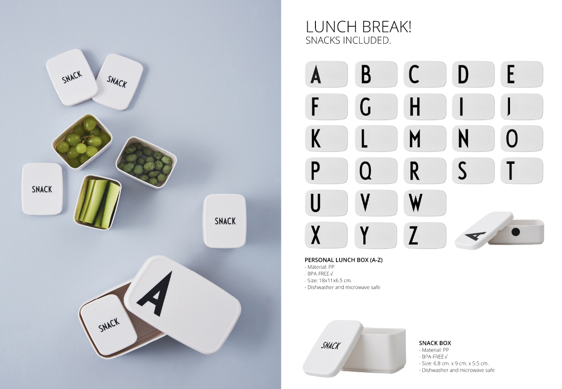 Dětský personalizovaný svačinový box DESIGN LETTERS - Lavly