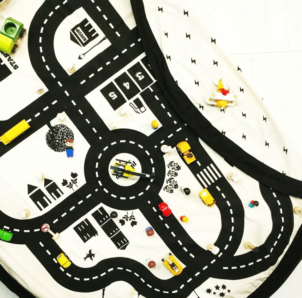 PLAY&GO Vak na hračky - Silnice/blesk - Lavly