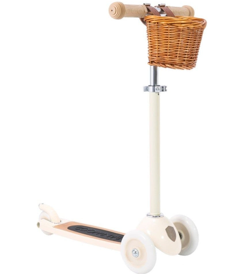 Koloběžka s košíkem BANWOOD Cream | Stylové doplňky pro děti a ženy | Lavly.cz