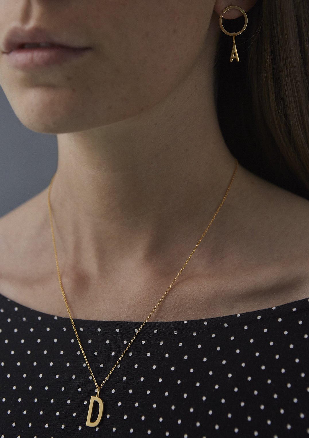 Kruhové náušnice zlaté, 24 mm - DESIGN LETTERS | Stylové doplňky pro děti a ženy | Lavly.cz