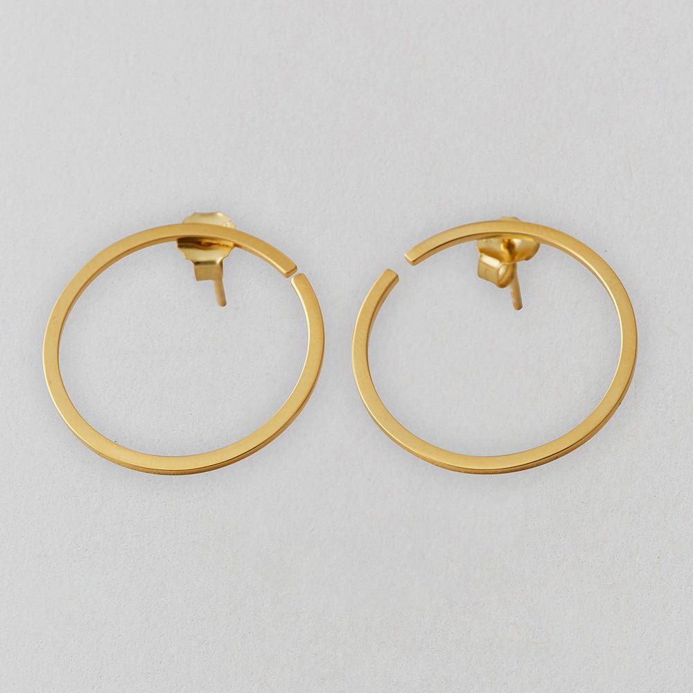 Kruhové náušnice zlaté, 24 mm - DESIGN LETTERS | Stylové doplňky pro děti a ženy | Lavly.cz