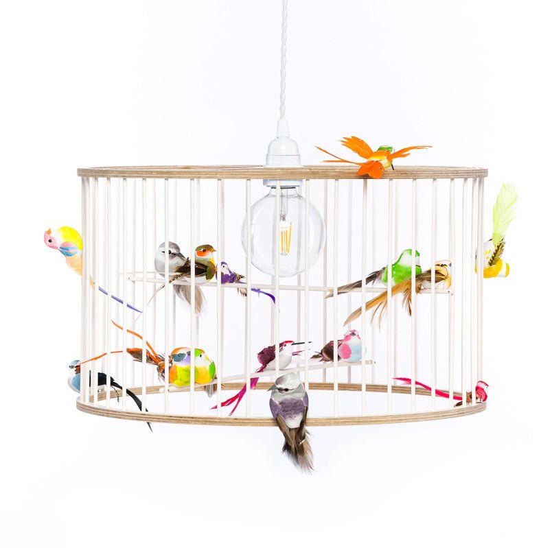 Lustr LAKALUK Birdcage bílý střední | Stylové doplňky pro děti a ženy | Lavly.cz