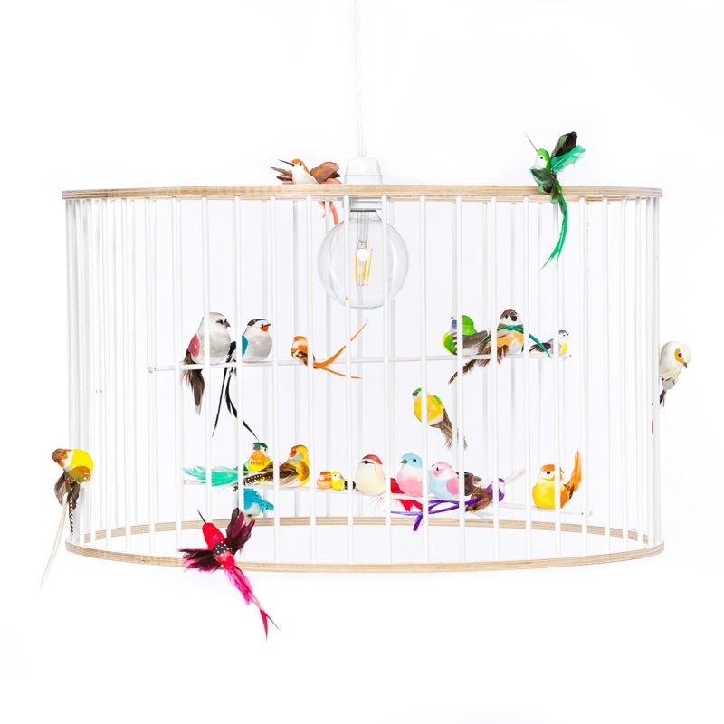 Lustr LAKALUK Birdcage bílý velký | Stylové doplňky pro děti a ženy | Lavly.cz