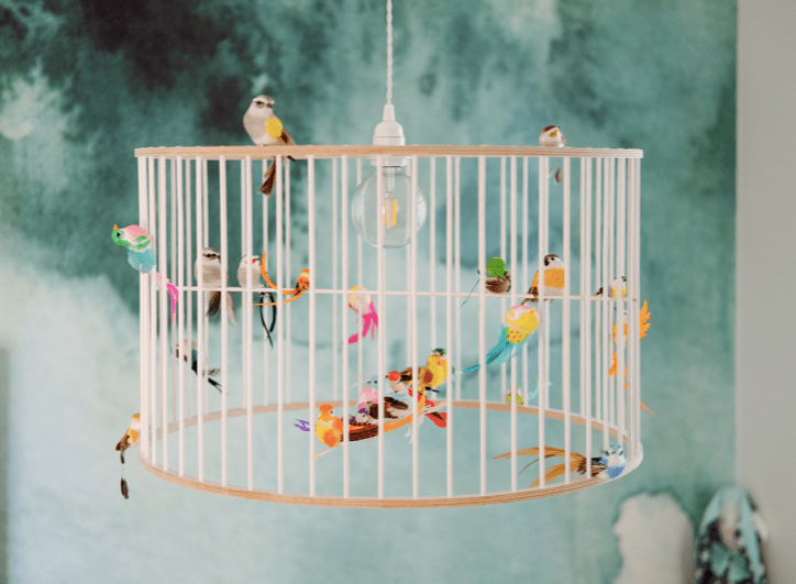 Lustr LAKALUK Birdcage bílý velký | Stylové doplňky pro děti a ženy | Lavly.cz