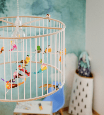 Lustr LAKALUK Birdcage bílý velký | Stylové doplňky pro děti a ženy | Lavly.cz