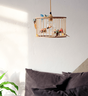 Lustr LAKALUK Birdcage přírodní malý | Stylové doplňky pro děti a ženy | Lavly.cz