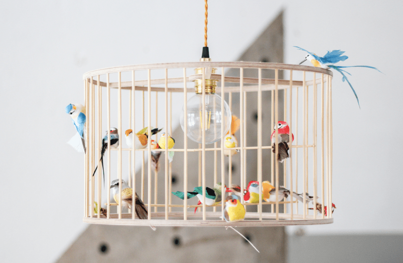 Lustr LAKALUK Birdcage přírodní střední | Stylové doplňky pro děti a ženy | Lavly.cz
