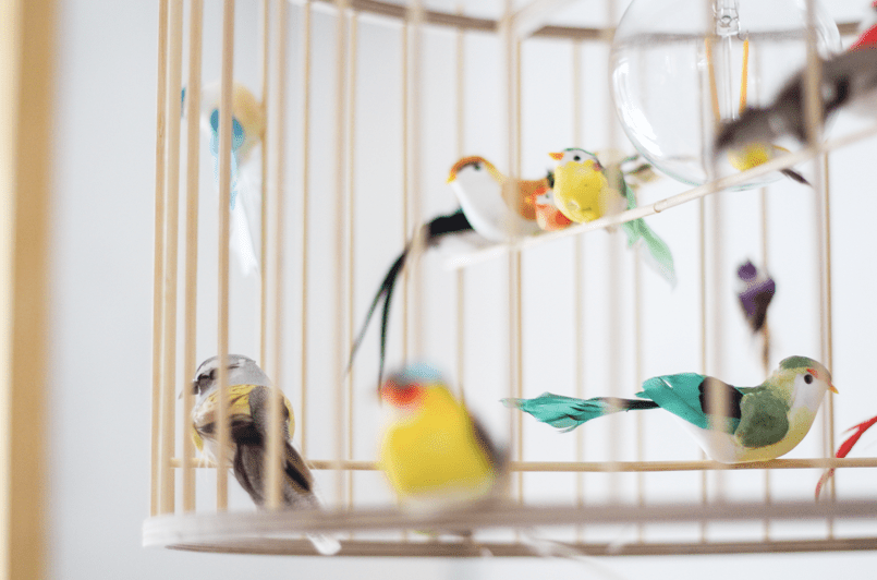 Lustr LAKALUK Birdcage přírodní střední | Stylové doplňky pro děti a ženy | Lavly.cz