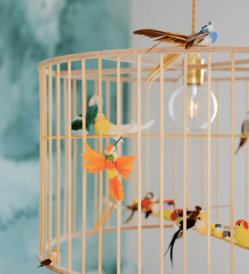 Lustr LAKALUK Birdcage přírodní velký | Stylové doplňky pro děti a ženy | Lavly.cz