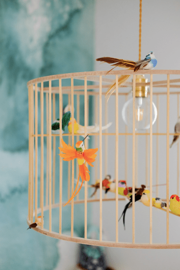 Lustr LAKALUK Birdcage přírodní velký | Stylové doplňky pro děti a ženy | Lavly.cz