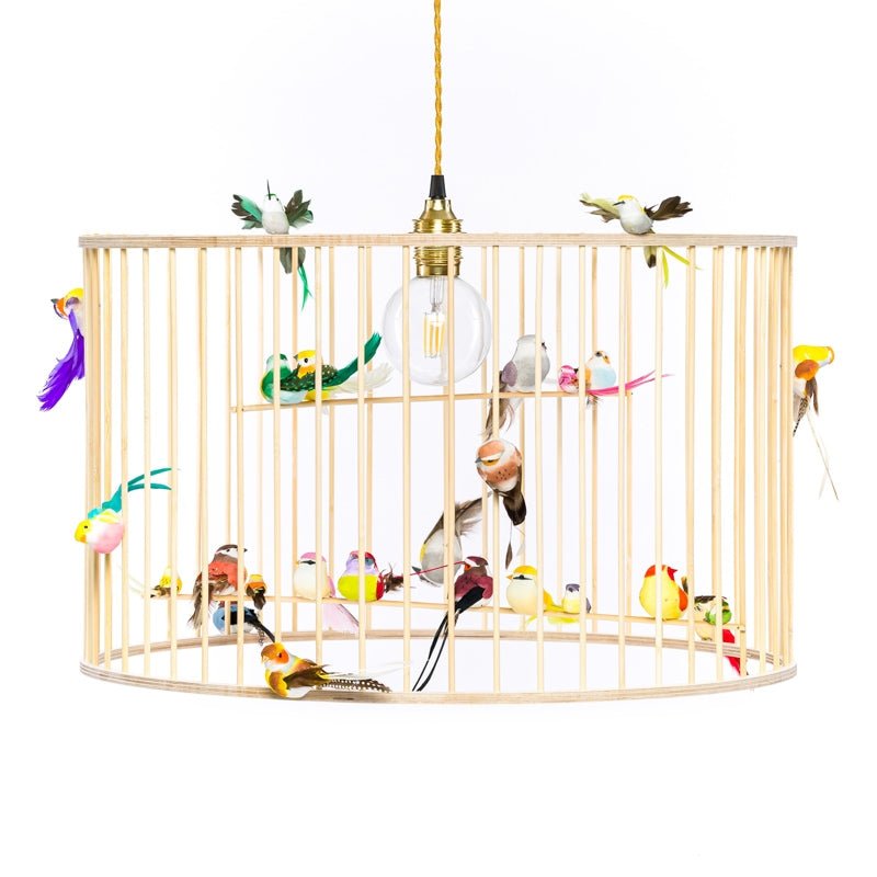 Lustr LAKALUK Birdcage přírodní velký | Stylové doplňky pro děti a ženy | Lavly.cz