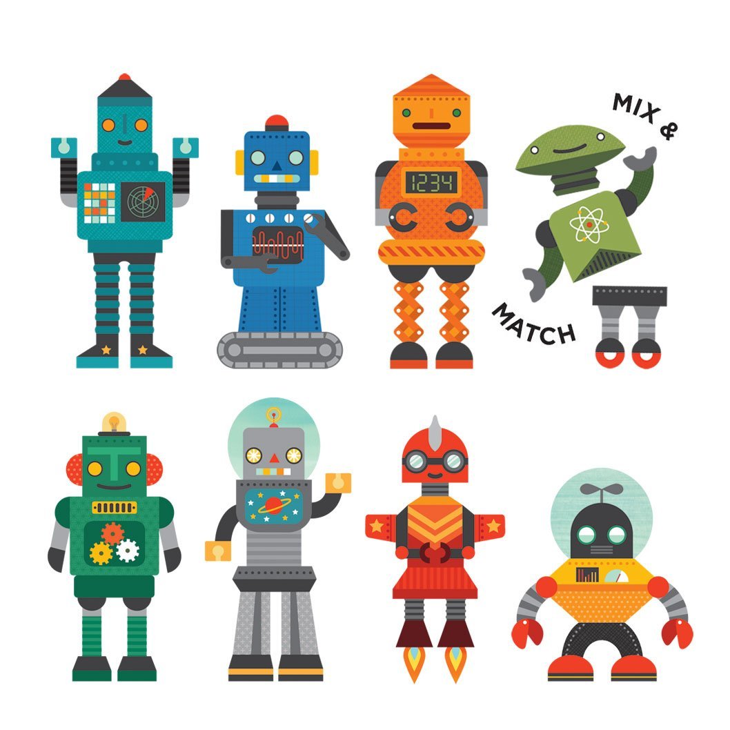 Magnetická skládačka PETIT COLLAGE Roboti | Stylové doplňky pro děti a ženy | Lavly.cz