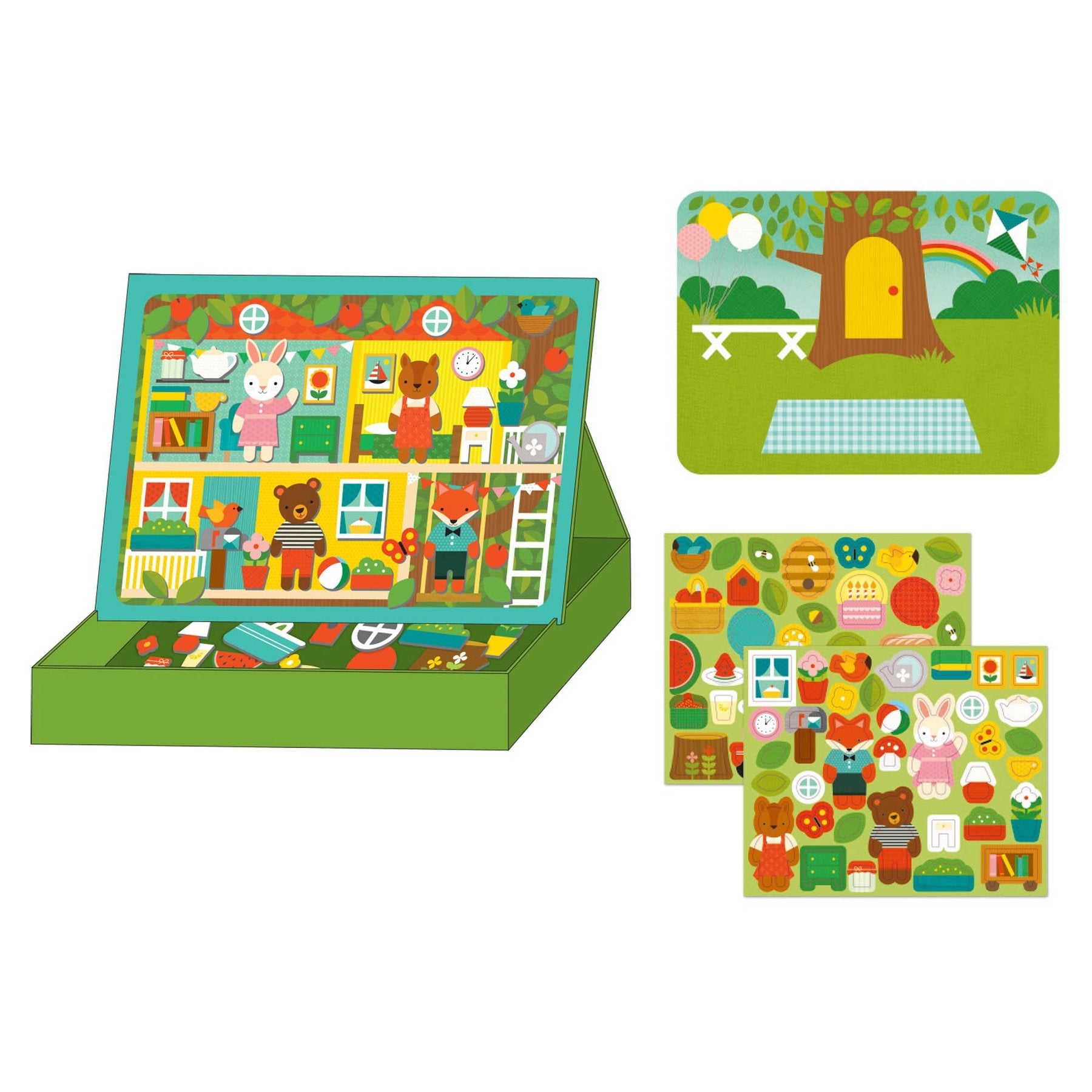 Magnetická tabulka s magnety PETIT COLLAGE Zvířátka | Stylové doplňky pro děti a ženy | Lavly.cz