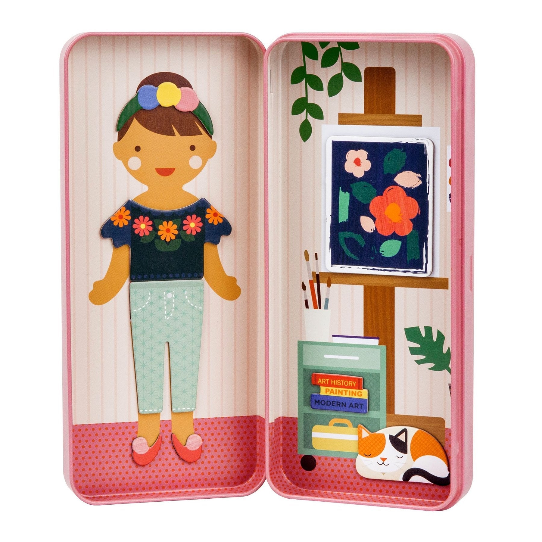 Magnetické puzzle - cestovní set PETIT COLLAGE V ateliéru | Stylové doplňky pro děti a ženy | Lavly.cz