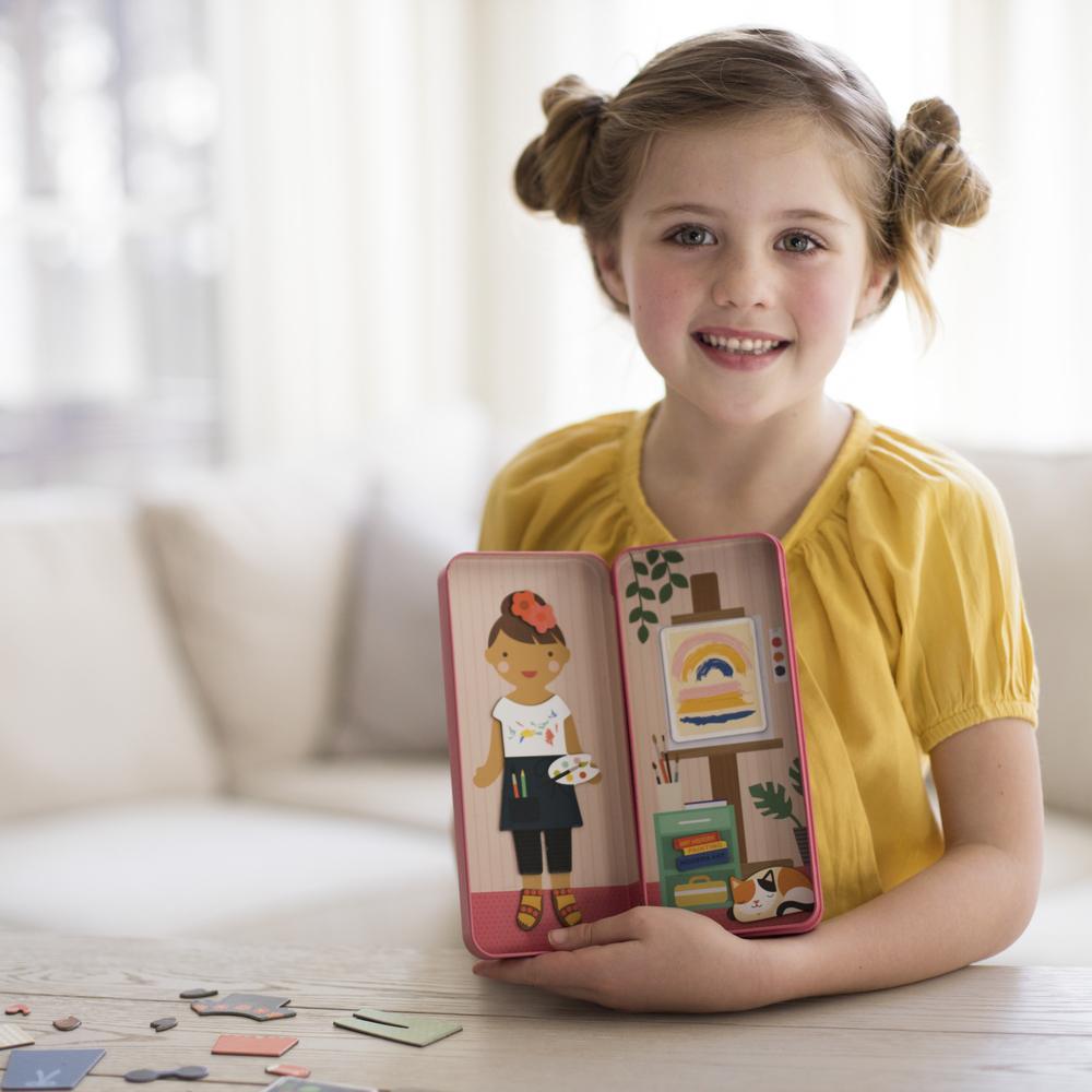 Magnetické puzzle - cestovní set PETIT COLLAGE V ateliéru | Stylové doplňky pro děti a ženy | Lavly.cz