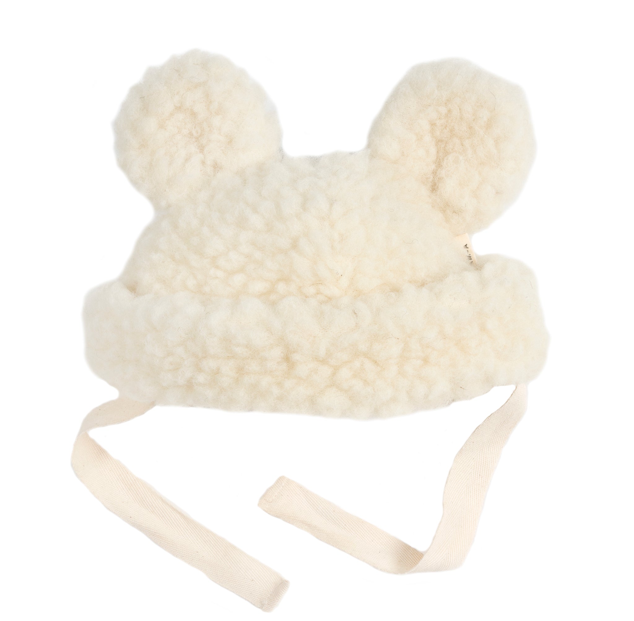 Merino čepice s oušky BINIBAMBA Teddy Hat Milk | Stylové doplňky pro děti a ženy | Lavly.cz