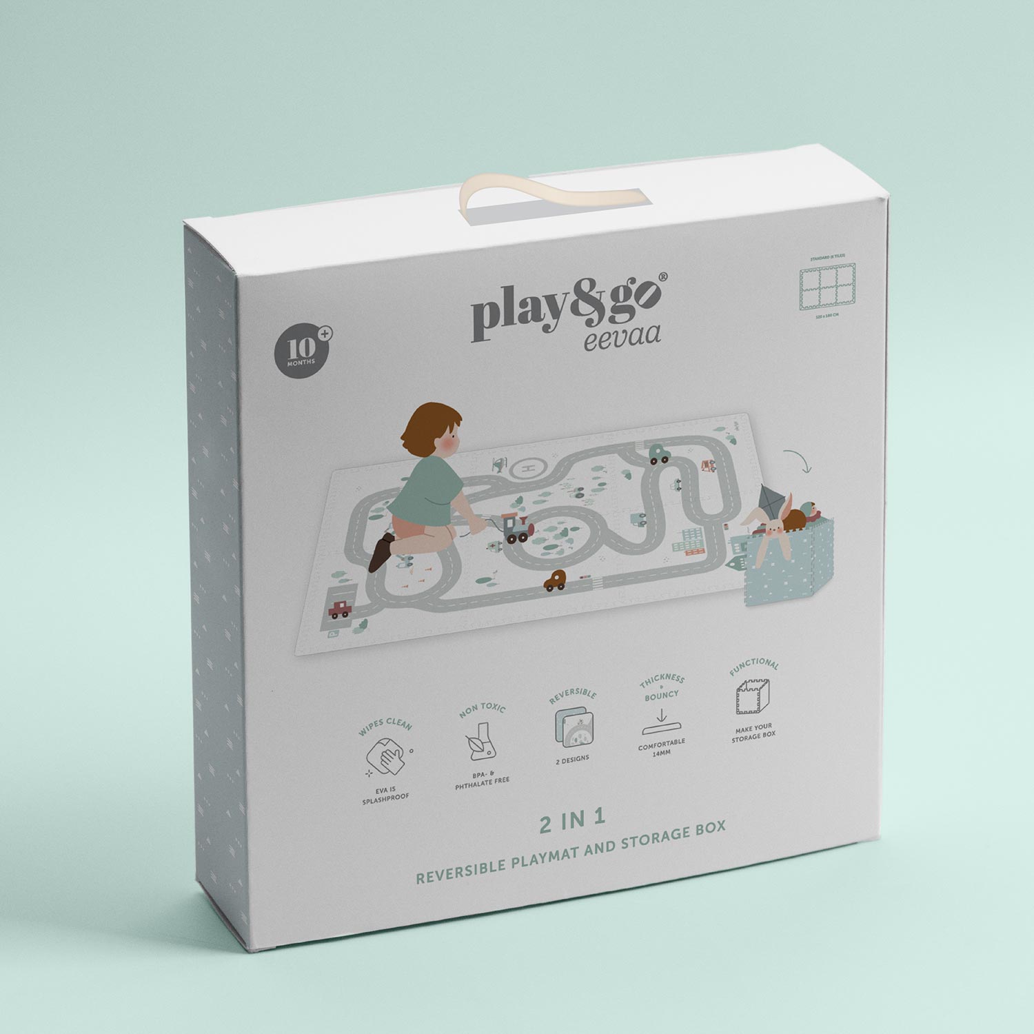 Oboustranná puzzle podložka PLAY&GO Silnice / Ikony | Stylové doplňky pro děti a ženy | Lavly.cz