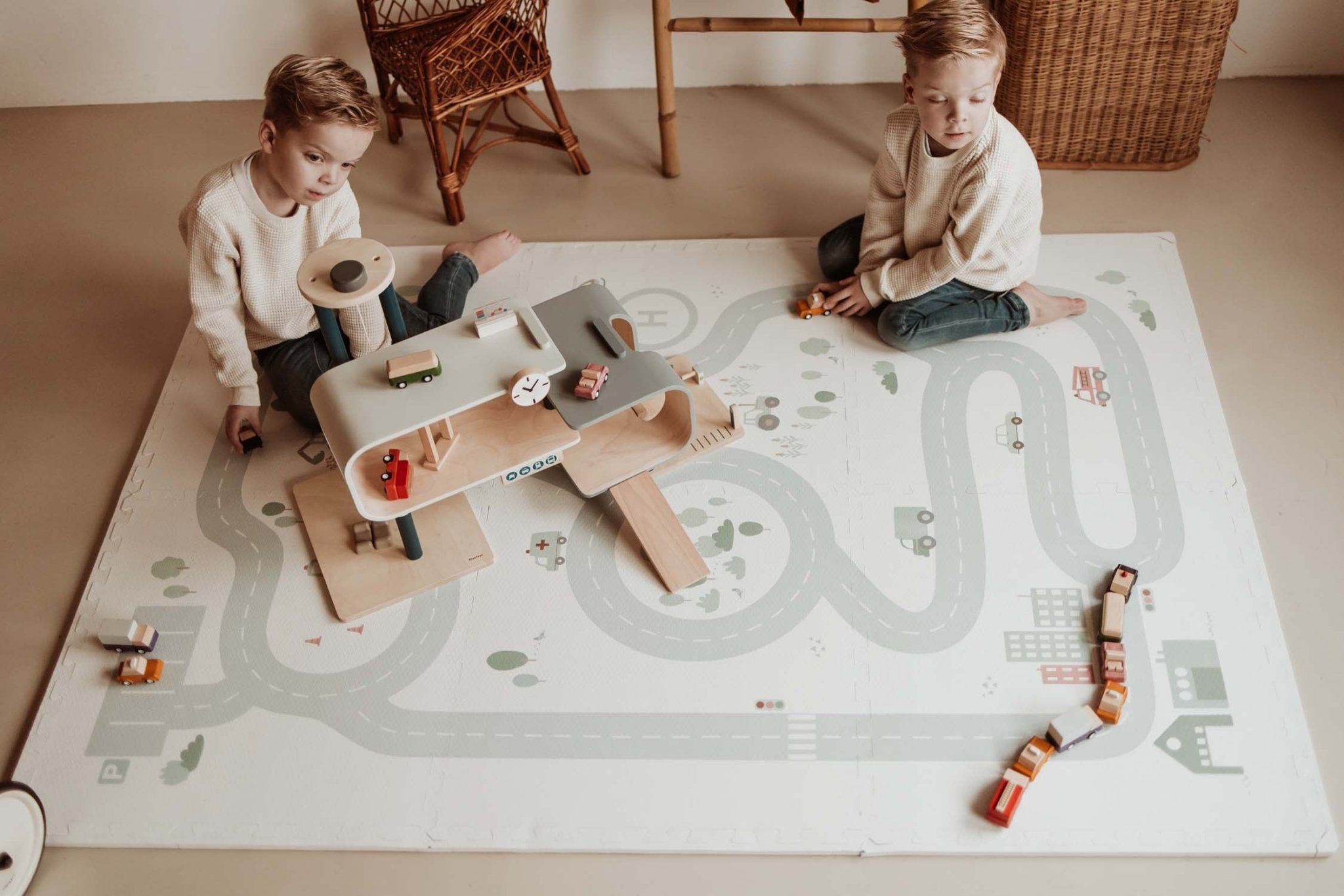 Oboustranná puzzle podložka PLAY&GO Silnice / Ikony | Stylové doplňky pro děti a ženy | Lavly.cz