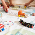 PLAY&GO Vak na hračky - Koleje/medvědi - Lavly