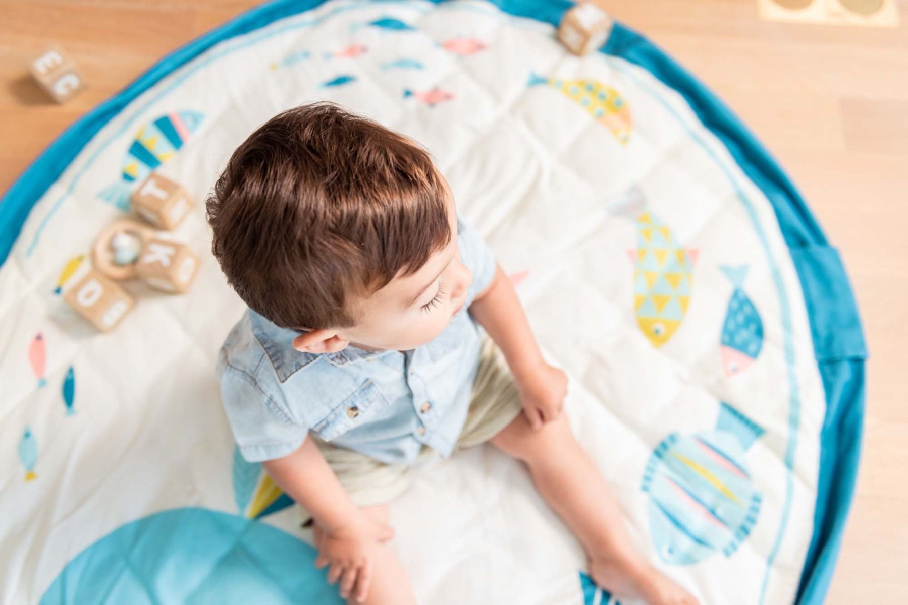 PLAY&GO BABY Hrací podložka / Vak na hračky / Taška - Velryba - Lavly